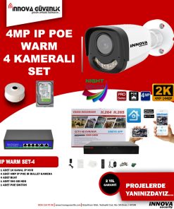 4 LÜ IP KAMERA SİSTEMİ