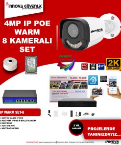 8 Lİ IP KAMERA SİSTEMİ