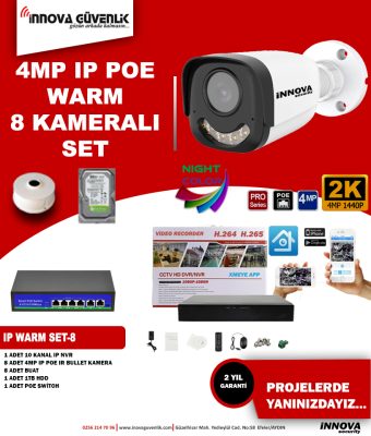 8 Lİ IP KAMERA SİSTEMİ